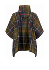 Barbour Womens Tartan Showerproof Poncho, Green