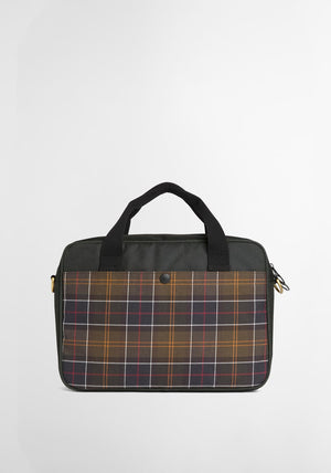 Barbour Field Wax Laptop Crossbody Bag, Sage Green