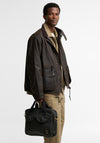 Barbour Field Wax Laptop Crossbody Bag, Sage Green