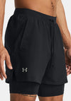 Under Armour Launch 2 in 1 5” Shorts, Black