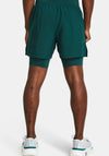 Under Armour Launch 2 in 1 5” Shorts, Hydro Steel
