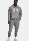 Under Armour Rival Big Logo Hoodie, Castlerock Light Heather