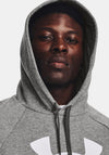 Under Armour Rival Big Logo Hoodie, Castlerock Light Heather