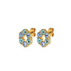 Dyrberg/Kern Ursula Earrings, Aqua & Gold