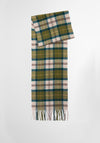 Barbour Lambswool Tartan Scarf, Green Multi