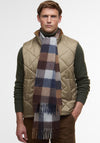 Barbour Men’s Large Tattersall Scarf, Brown Multi