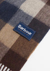 Barbour Men’s Large Tattersall Scarf, Brown Multi