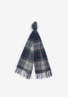Barbour Galingale Tartan Scarf, Blue Grey