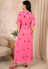Hope & Ivy Hebe Embellished Wrap Maxi Dress, Pink