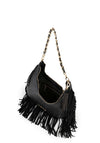 Valentino Astrid Hobo Fringed Shoulder Bag, Black