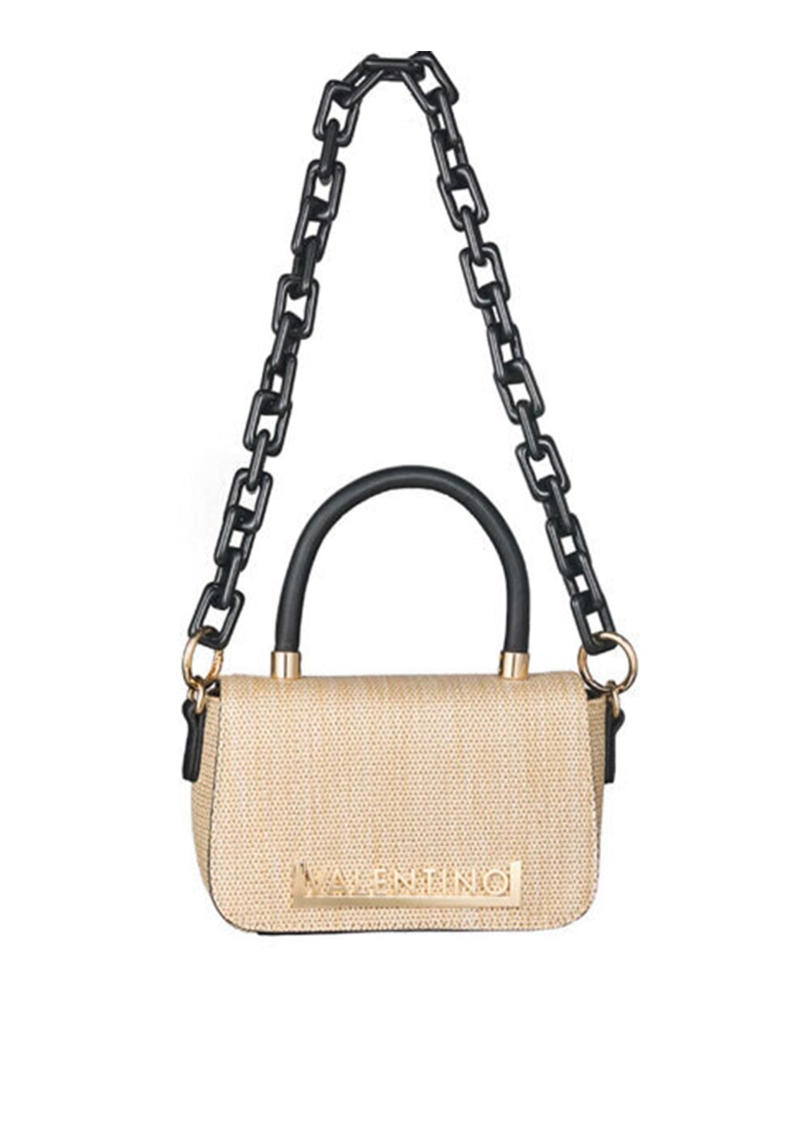 Valentino Copacabana Small Grab Bag, Black & Beige - McElhinneys