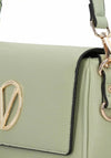 Valentino Katong Pebbled Leather Crossbody Bag, Green