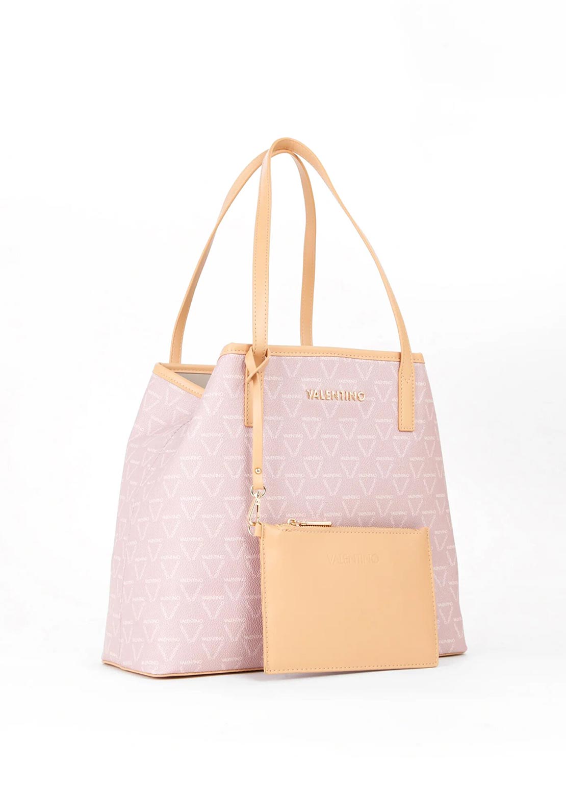 Valentino Lady Re Logo Tote Bag, Powder Pink