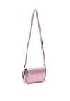 Valentino Miramar Croc Crossbody Bag, Metallic Pink