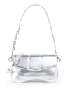 Valentino Unika metallic Shoulder Bag, Silver