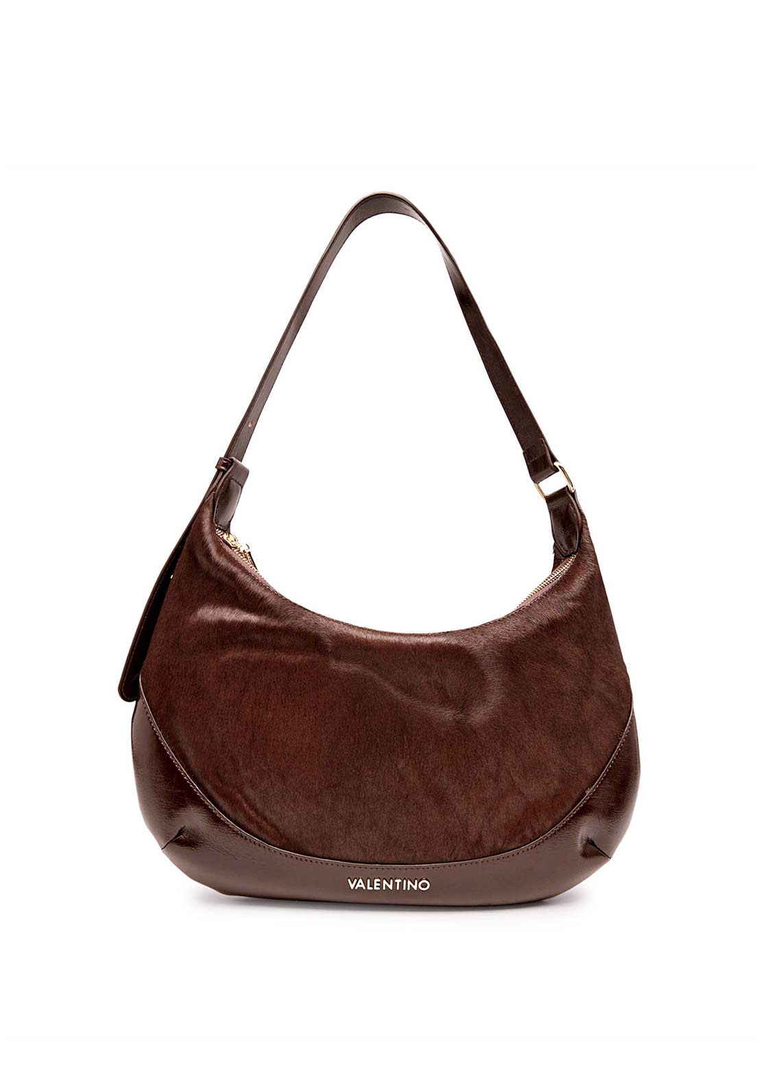 Valentino Apolline Faux Fur Detail Large Shoulder Bag, Brown