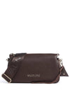 Valentino Maury Pebbled Faux Leather Crossbody Bag, Chocolate Brown