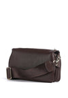 Valentino Maury Pebbled Faux Leather Crossbody Bag, Chocolate Brown