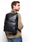 Valentino Mohegan Woven Backpack, Black
