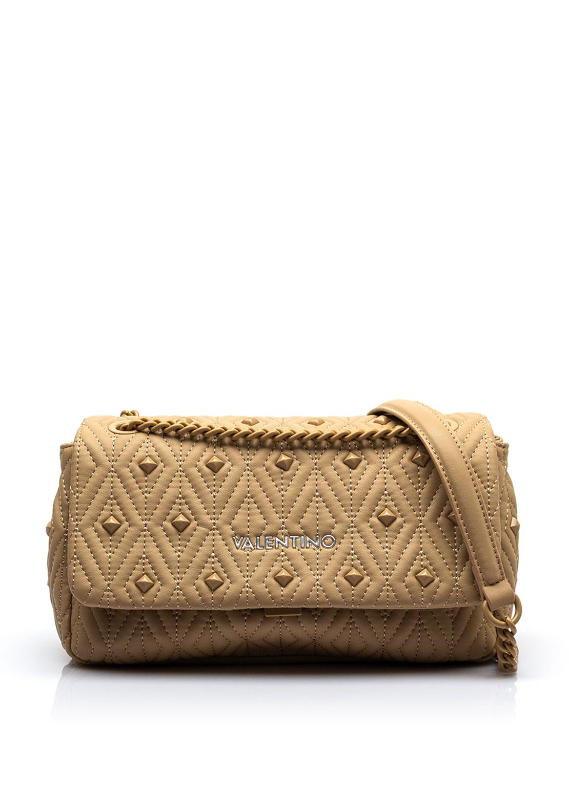 Valentino Joia Studded Crossbody Bag, Dark Beige