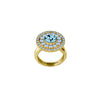 Dyrberg/Kern Value Ring Topper, Aqua & Gold