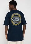 Vans Circle Checker Drop V T-Shirt, Navy