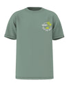 Vans Classic Dual Palm Back Graphic T-Shirt, Iceberg Green