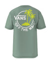 Vans Classic Dual Palm Back Graphic T-Shirt, Iceberg Green