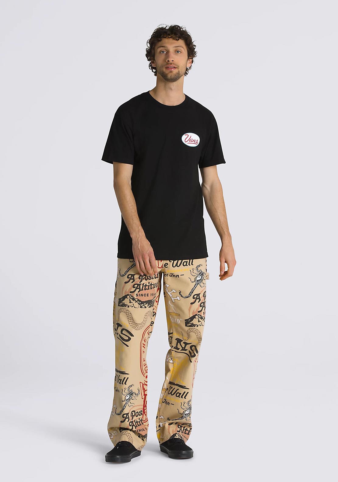 Vans Gas Station Logo T-Shirt, Black