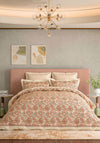 V&A Elysian Paisley Print Duvet Cover Set, Orange Multi