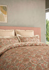 V&A Elysian Paisley Print Duvet Cover Set, Orange Multi