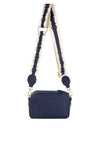 Valentino Pansy Embossed Monogram Crossbody Bag, Navy