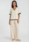 Vero Moda Abril Wide Leg Trousers, Beige