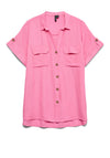 Vero Moda Bumpy Short Sleeve Shirt, Pink