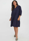 Vero Moda Curve Mavis Smock Dress, Navy