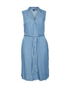 Vero Moda Curve Bree Soft Denim Midi Shirt Dress, Medium Blue Denim