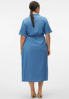 Vero Moda Curve Cvio Denim Shirt Dress, Blue