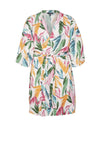 Vero Moda Curve Kleo Leaf Print Kimono, Crystal Pink