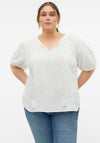 Vero Moda Curve Kisy Wone Top, Snow White