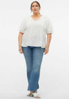 Vero Moda Curve Kisy Wone Top, Snow White