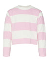 Vero Moda Girl Nella Long Sleeve Stripe Cropped Top, Pastel Lavender