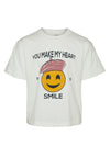 Vero Moda Girl Awesome Short Sleeve Tee, Snow White