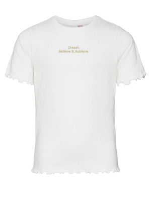 Vero Moda Girl Dream Big Short Sleeve Top, Snow White