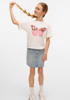 Vero Moda Girl Palin Short Sleeve Butterfly Tee, White