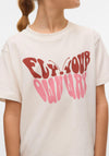 Vero Moda Girl Palin Short Sleeve Butterfly Tee, White