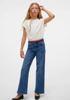 Vero Moda Girl Milie High Waist Wide Leg Jean, Medium Blue