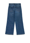 Vero Moda Girl Milie High Waist Wide Leg Jean, Medium Blue