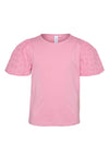 Vero Moda Girl Panna Puff Sleeve Tee, Pink