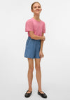 Vero Moda Girl Panna Puff Sleeve Tee, Pink