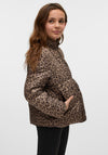 Vero Moda Girl Parda Animal Print Jacket, Brown